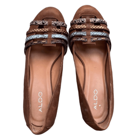 Aldo Women’s Wedge Shoes Brown size 10 - Picture 5 of 9